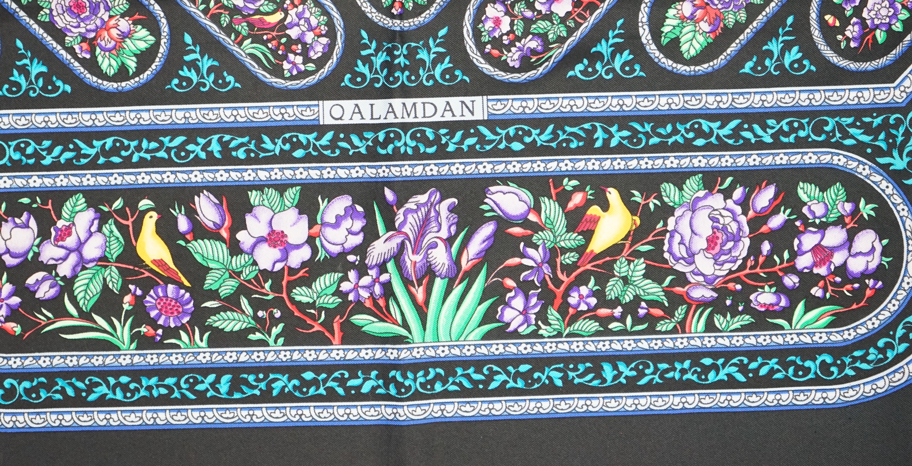 A Hermès silk scarf - Qalamdan by Catherine Baschet, c.1990, 90cm x 90cm